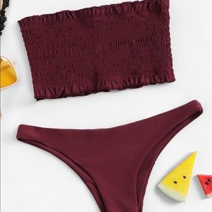SHEIN Frill Bandeau Bikini BRAND NEW